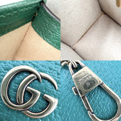 Gucci Shoulder Bag Diana Chain Bamboo Crossbody Leather Green Gold — view 6