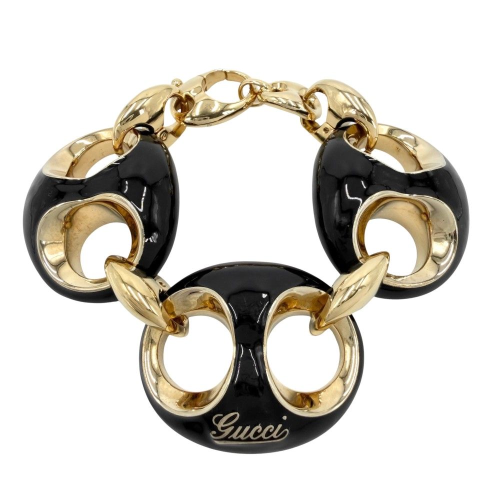 Gucci Bracelet Marina Chain L Black Gold