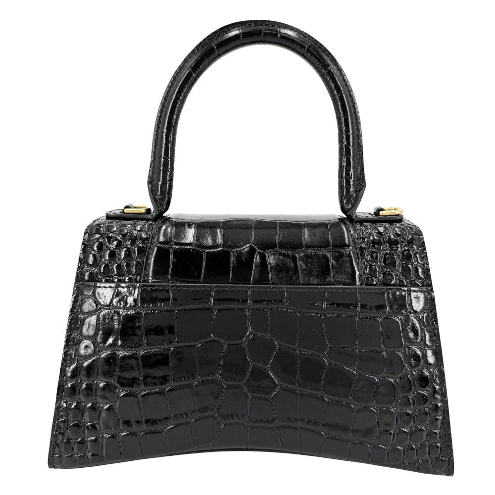 Balenciaga 2-Way Hourglass Small Shoulder Bag Crossbody Croco — view 2