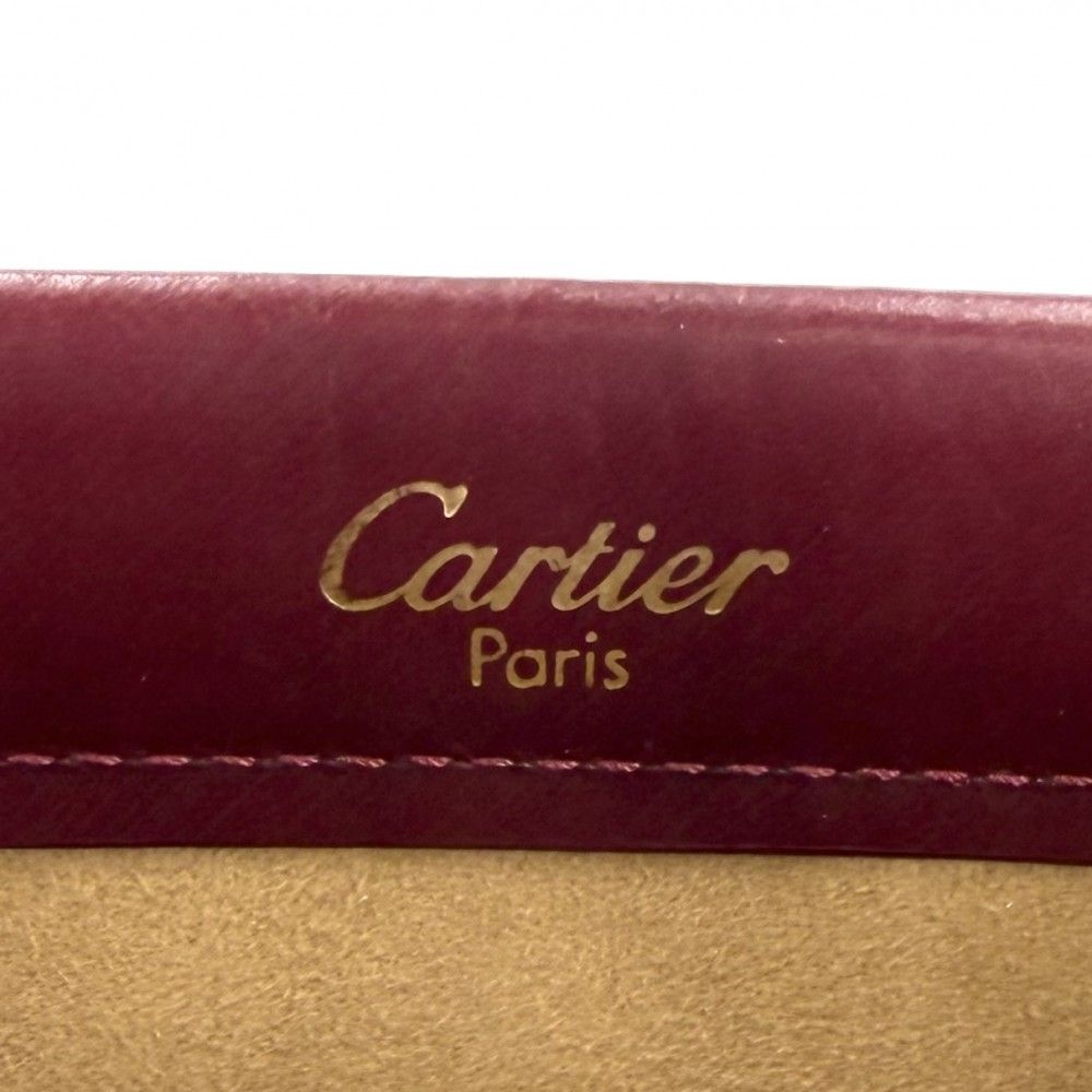 Cartier Handbag Three Color Trinity Shoulder Leather Wine Red Gold Silver — view 5