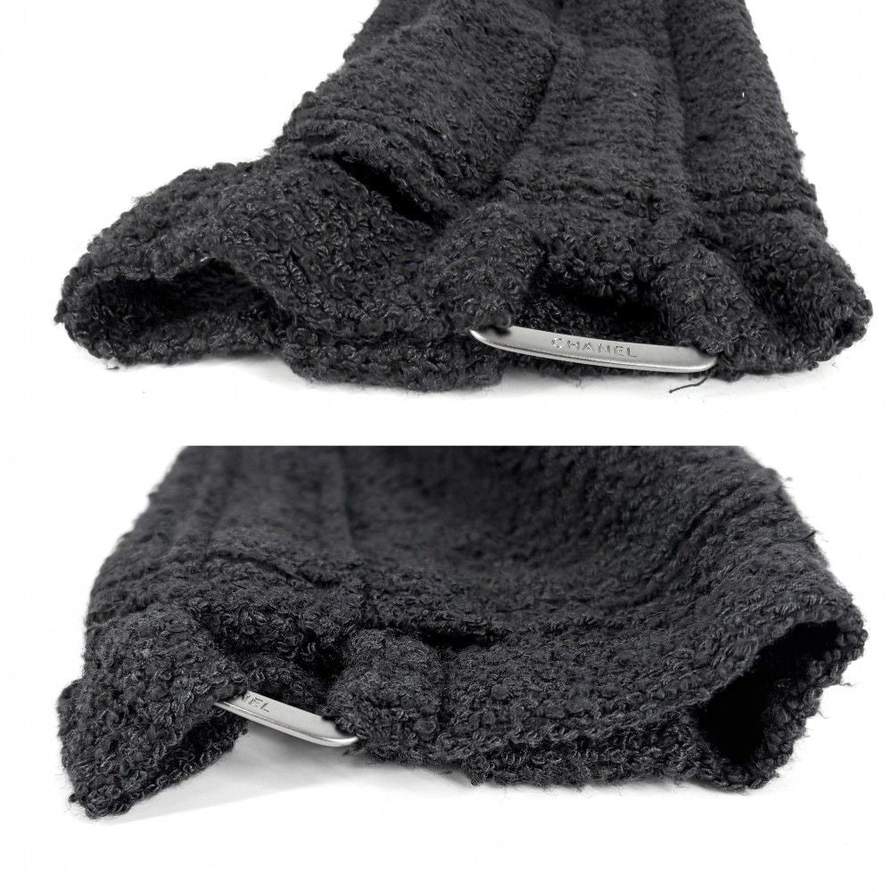 Chanel Jacket CC Logo Belted Top 46 Navy Gunmetal Silk Nylon Spring Fall — view 3