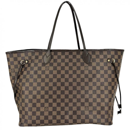 Louis Vuitton Tote Neverfull GM Handbag Shoulder Damier Canvas Brown Gold — view 2