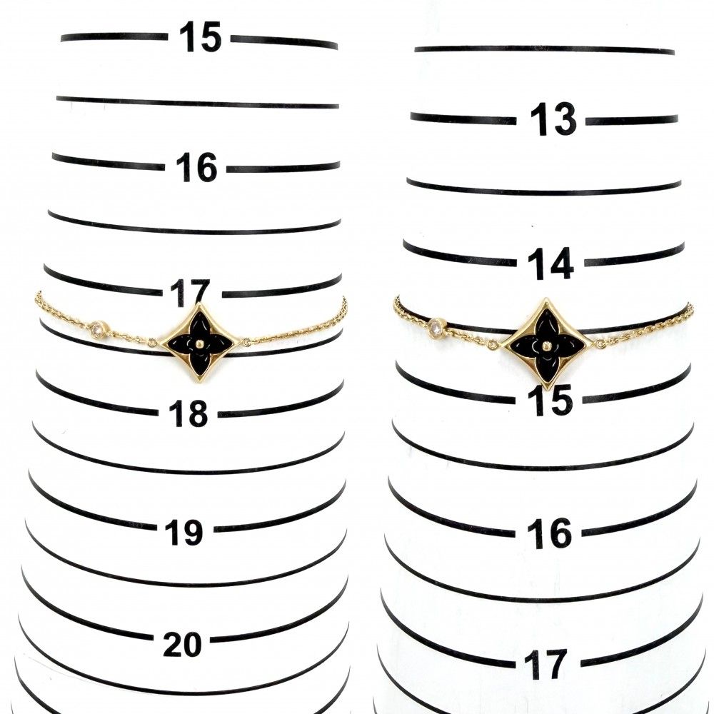 Louis Vuitton Bracelet Star Blossom BB with Gold Diamond Black — view 6
