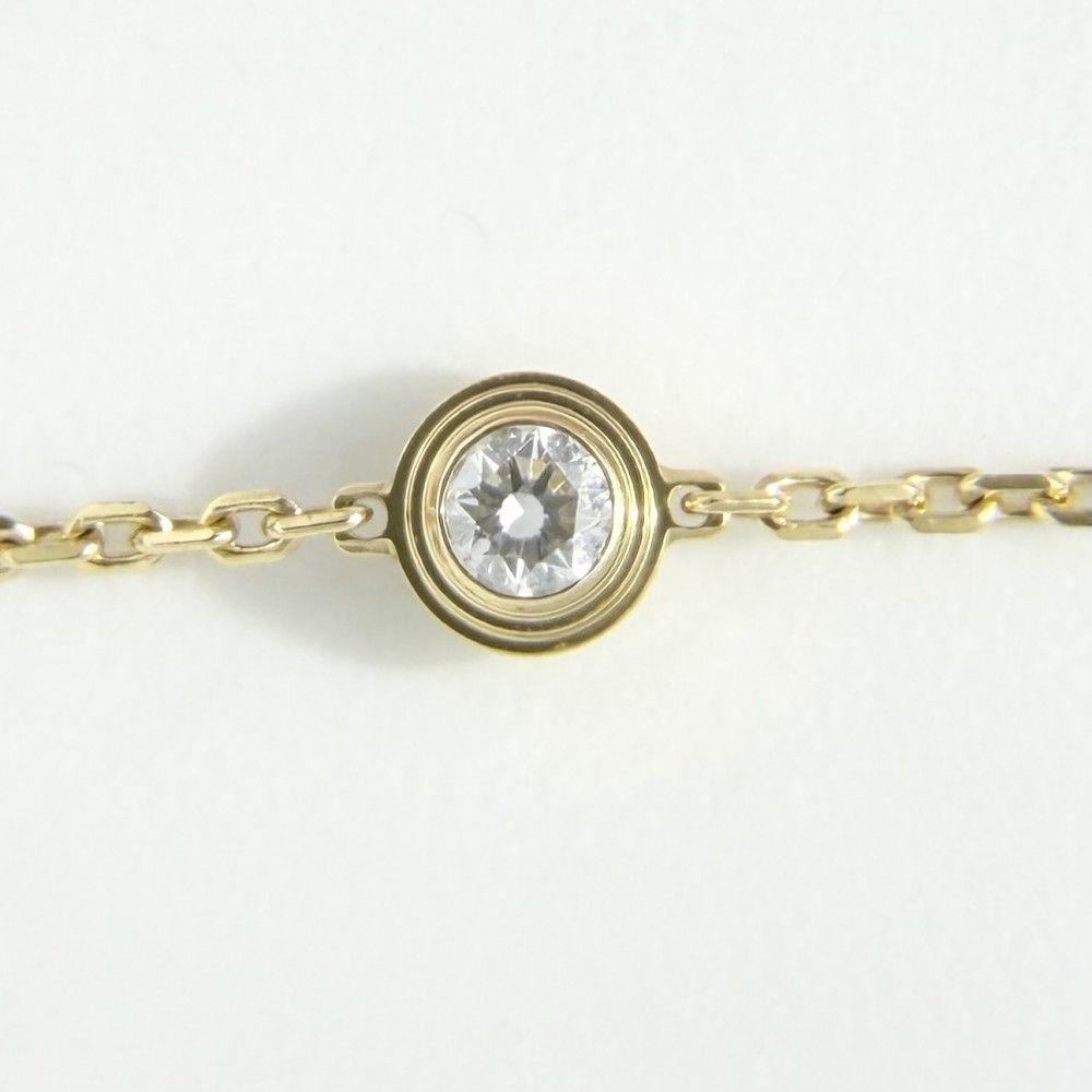 Cartier Bracelet Damier XS Single Diamond Star 18k YG Gold — view 4