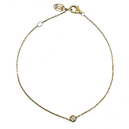 Cartier Bracelet Damier XS Single Diamond Star 18k YG Gold — view 2