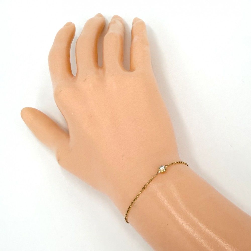Cartier Bracelet Damier XS Single Diamond Star 18k YG Gold — view 3