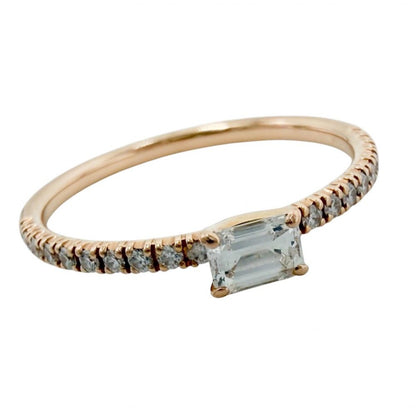 Cartier Ring Etain Cell de Solitaire 50 18k PG Gold Diamond