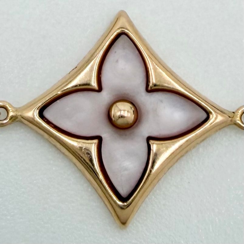 Louis Vuitton Bracelet Star Blossom BB with 18k PG Gold Diamond — view 6