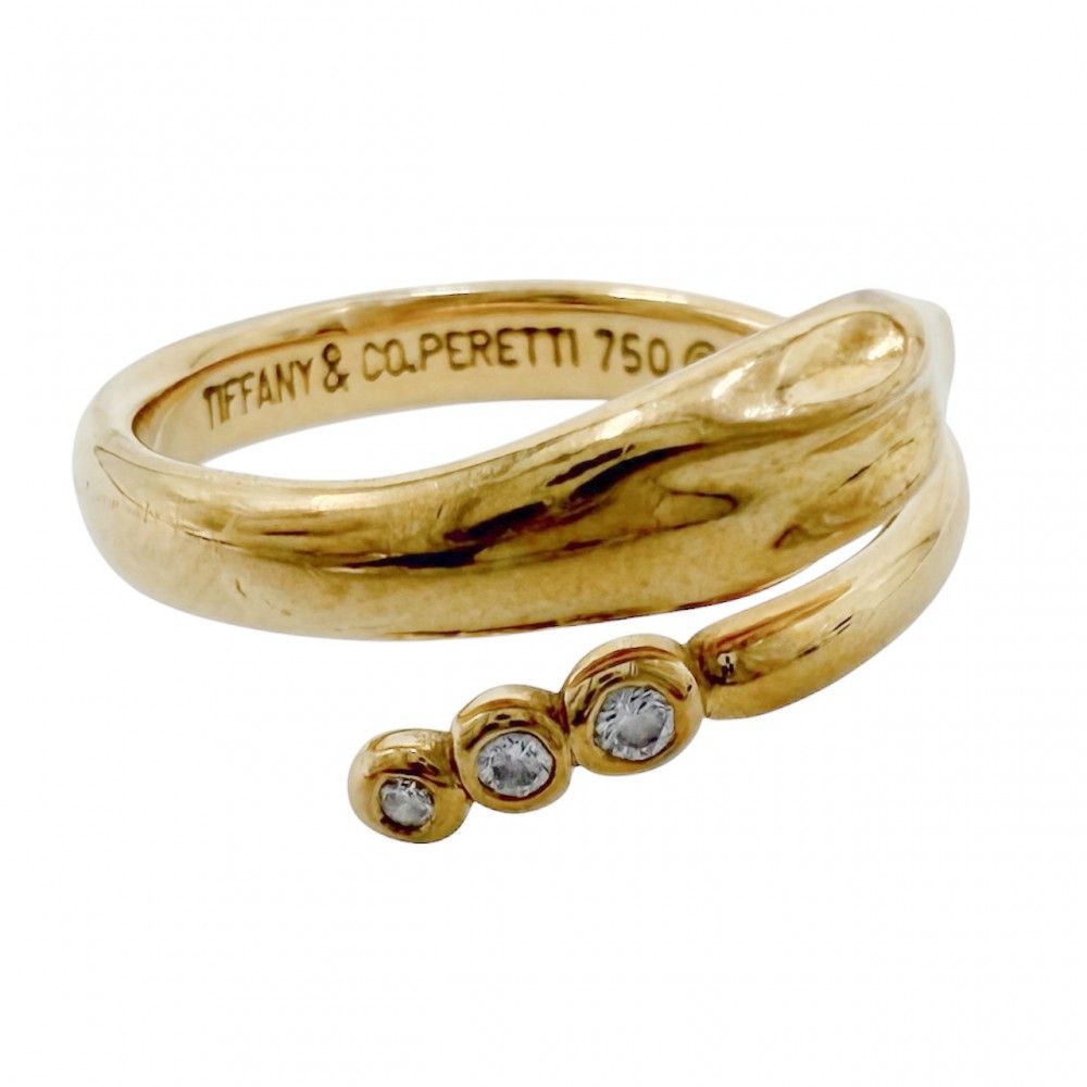 Tiffany & Co Ring Snake 18k YG Elsa Peretti Gold Diamond
