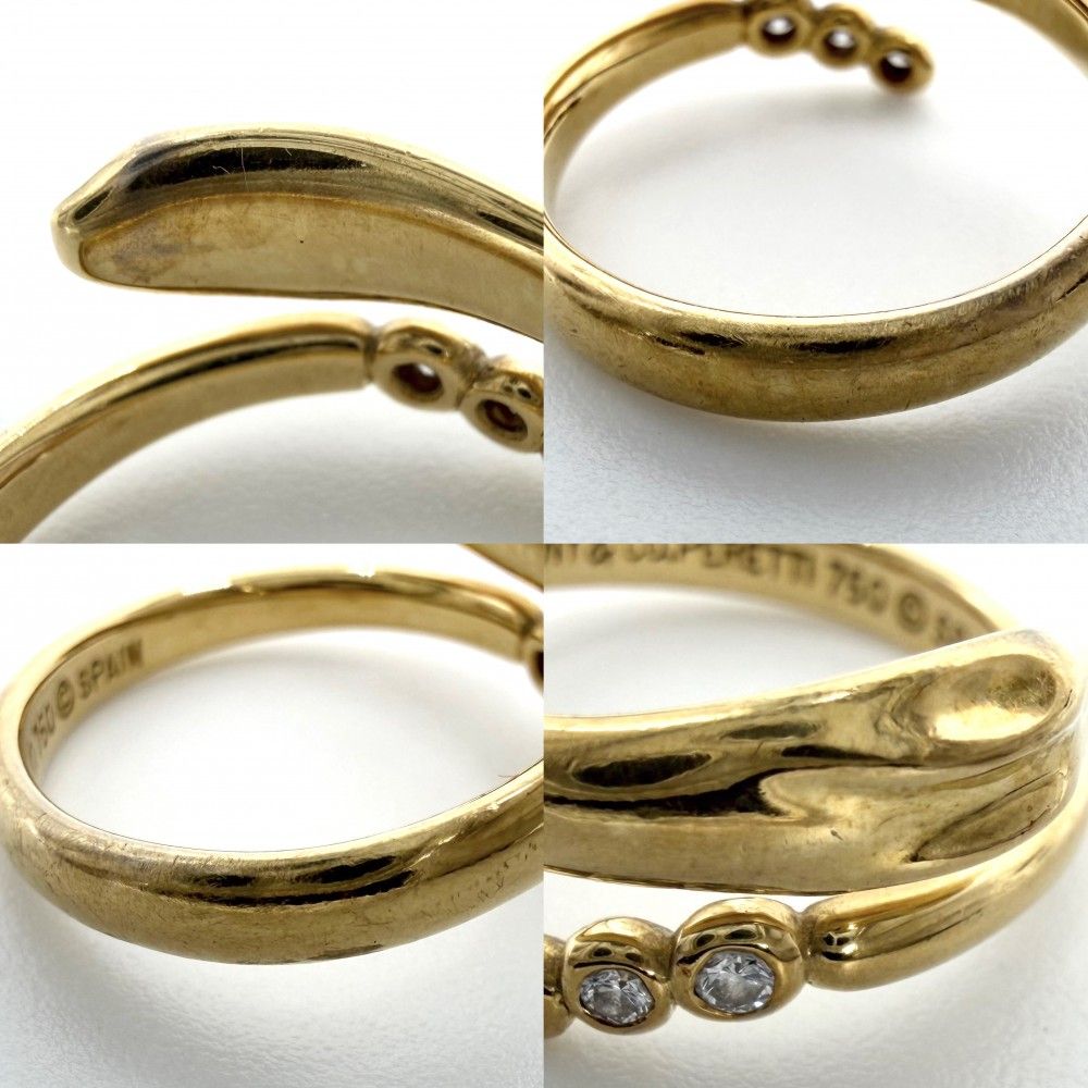 Tiffany & Co Ring Snake 18k YG Elsa Peretti Gold Diamond — view 6