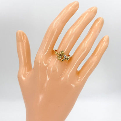 Tiffany & Co Ring Blue Box Bow Ribbon 18k YG Gold Diamond — view 2
