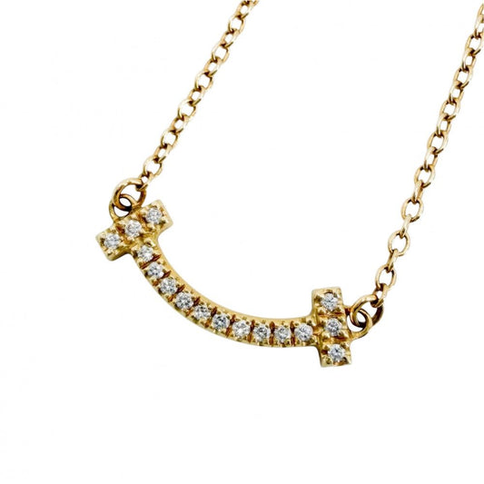 Tiffany & Co Necklace T Smile Mini Pendant Adjustable Star with 18k YG Gold