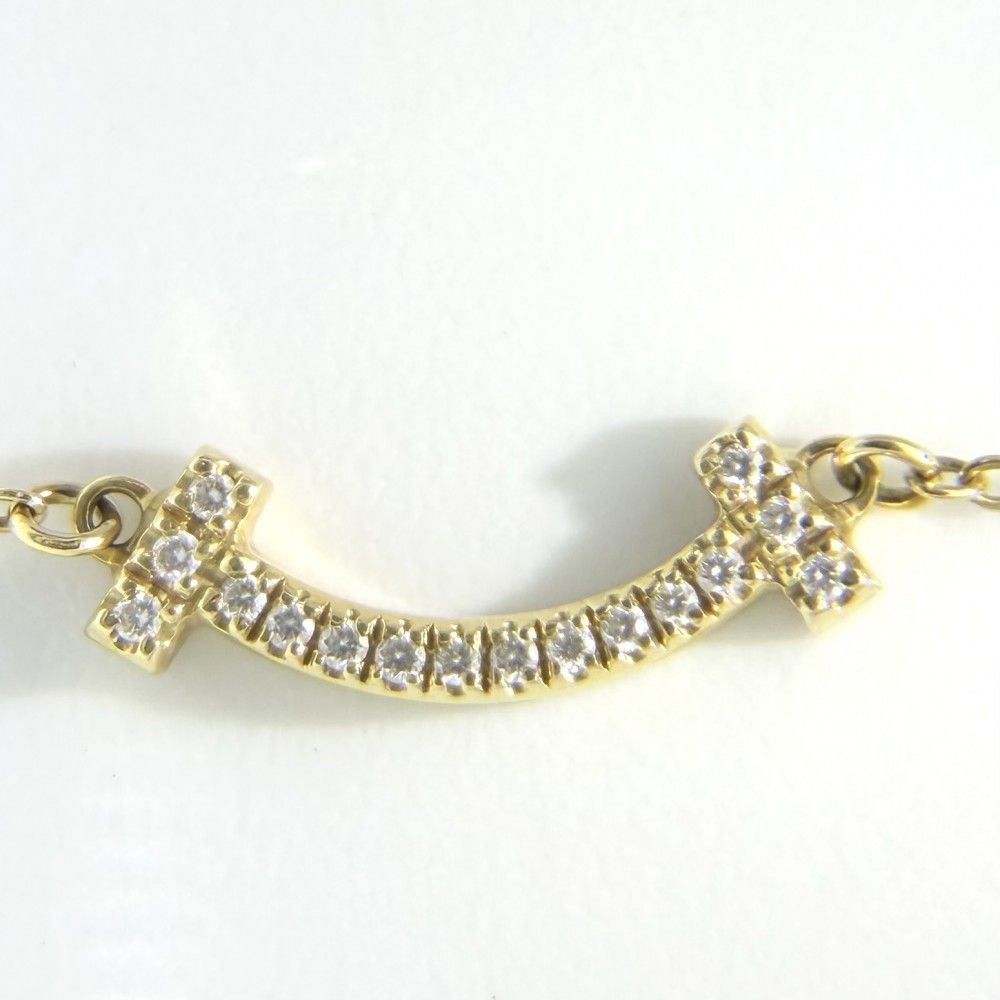Tiffany & Co Necklace T Smile Mini Pendant Adjustable Star with 18k YG Gold — view 4