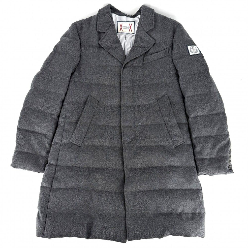 Moncler Down Jacket Chester Striped 2 Sizes Gray Nylon Winter