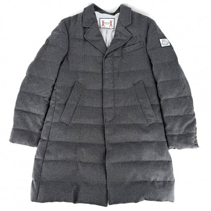 Moncler Down Jacket Chester Striped 2 Sizes Gray Nylon Winter