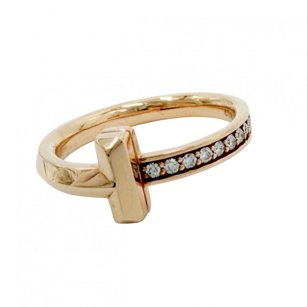 Tiffany & Co Ring T One Narrow 18k YG Gold Diamond