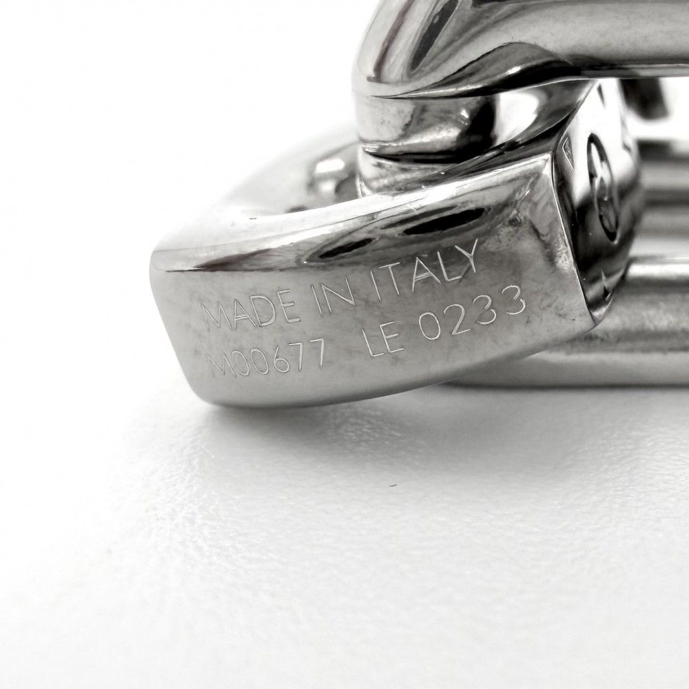 Louis Vuitton Necklace Monogram Chain Silver Black — view 3