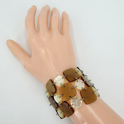 Bottega Veneta Bracelet Brown Beige Silver — view 2