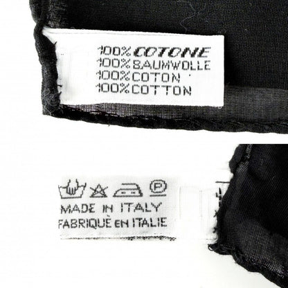 Chanel Scarf Logo Flower Large CC Floral Pattern Cotton Black — view 5