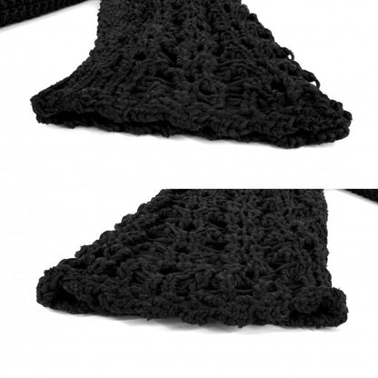 Chanel Dress Knit Long Sleeve 36 Black Cotton Spring Autumn Winter — view 3