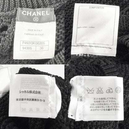 Chanel Dress Knit Long Sleeve 36 Black Cotton Spring Autumn Winter — view 4