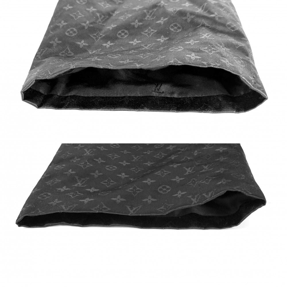 Louis Vuitton Monogram Long Coat 38 Black Silk Metallic Fiber Spring Autumn — view 3