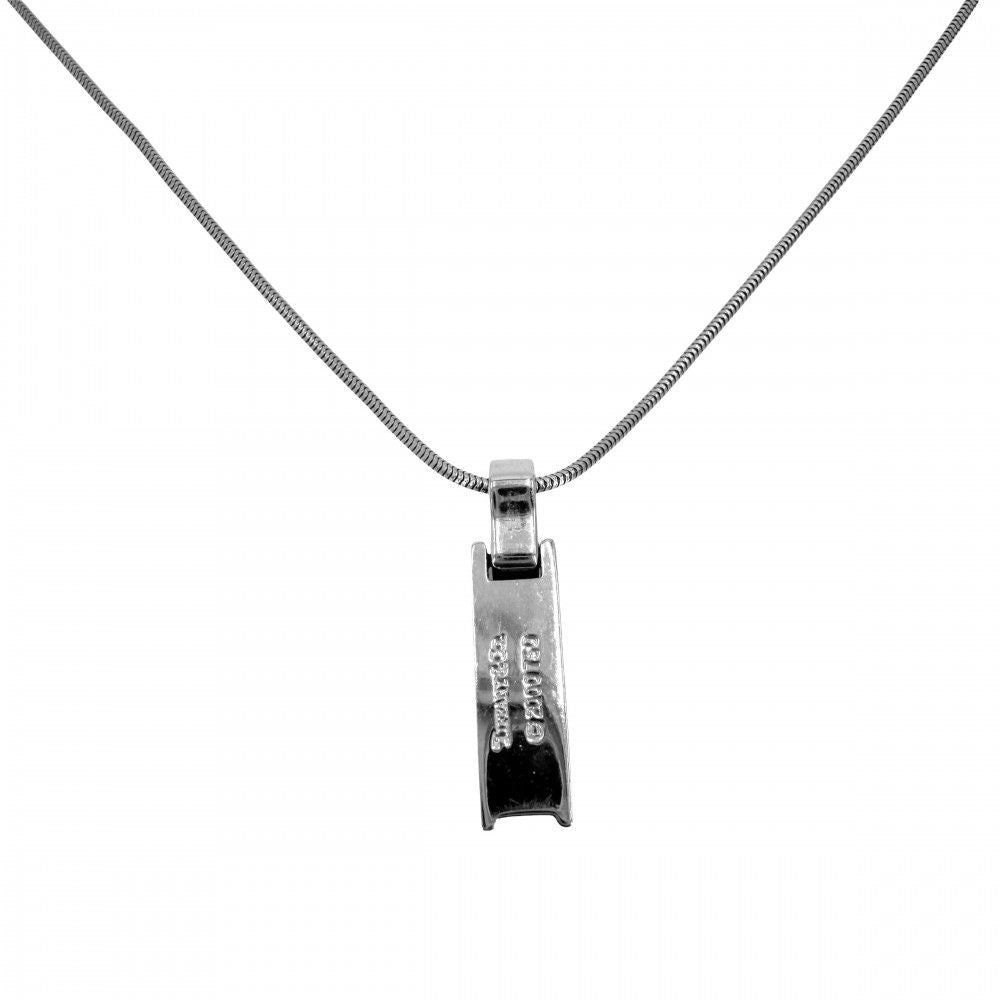 Tiffany & Co Necklace Atlas Bar Pendant 18k WG White Gold Diamond — view 2