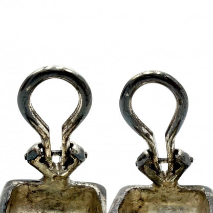 Chanel Earrings Square Clover Mademoiselle 925 Sterling Silver — view 3