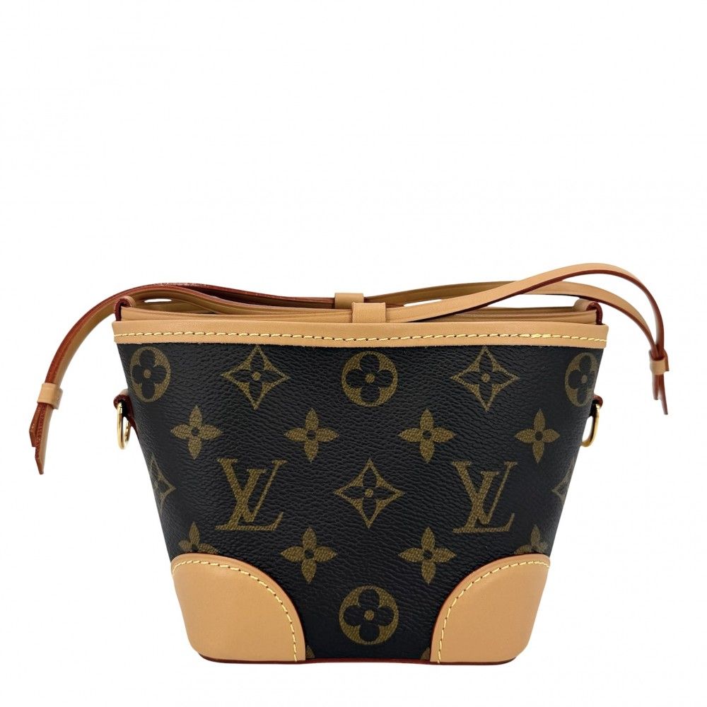 Louis Vuitton Shoulder Bag Noe Purse Monogram Canvas Brown Gold — view 2