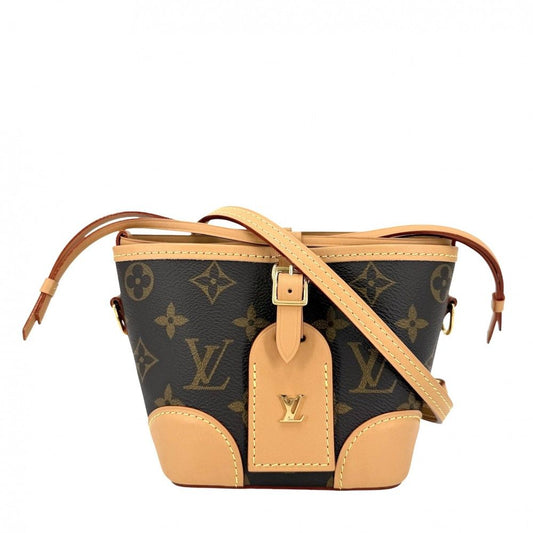 Louis Vuitton Shoulder Bag Noe Purse Monogram Canvas Brown Gold