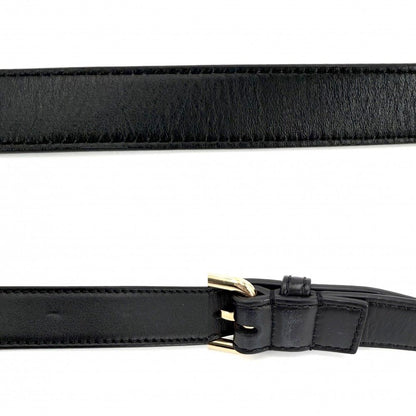 Fendi Shoulder Bag Fendace Collaboration Crossbody Medusa Leather Black Gold — view 9