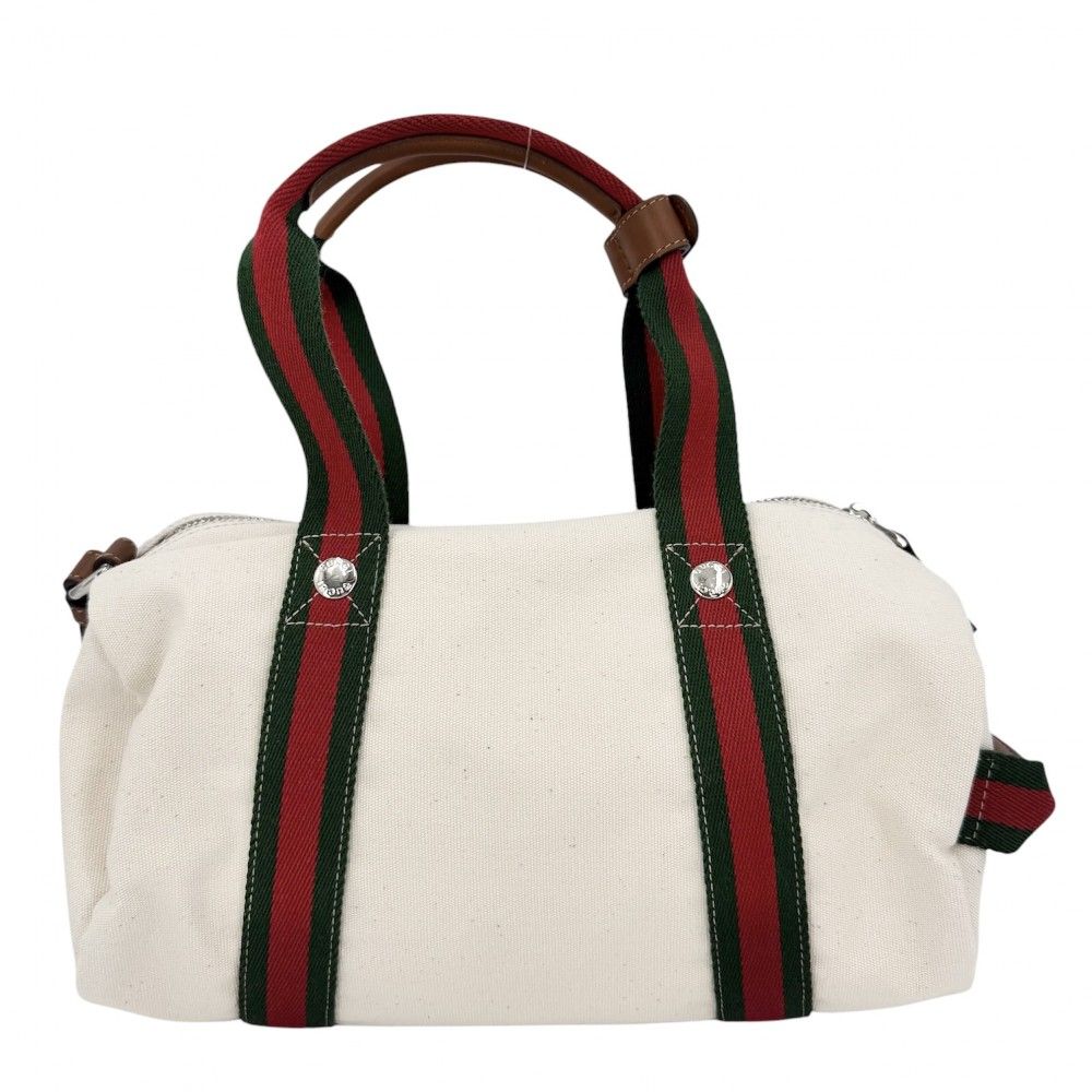 Gucci 2-Way Ophidia Print Shoulder Bag Crossbody Canvas Ivory Brown Silver — view 2