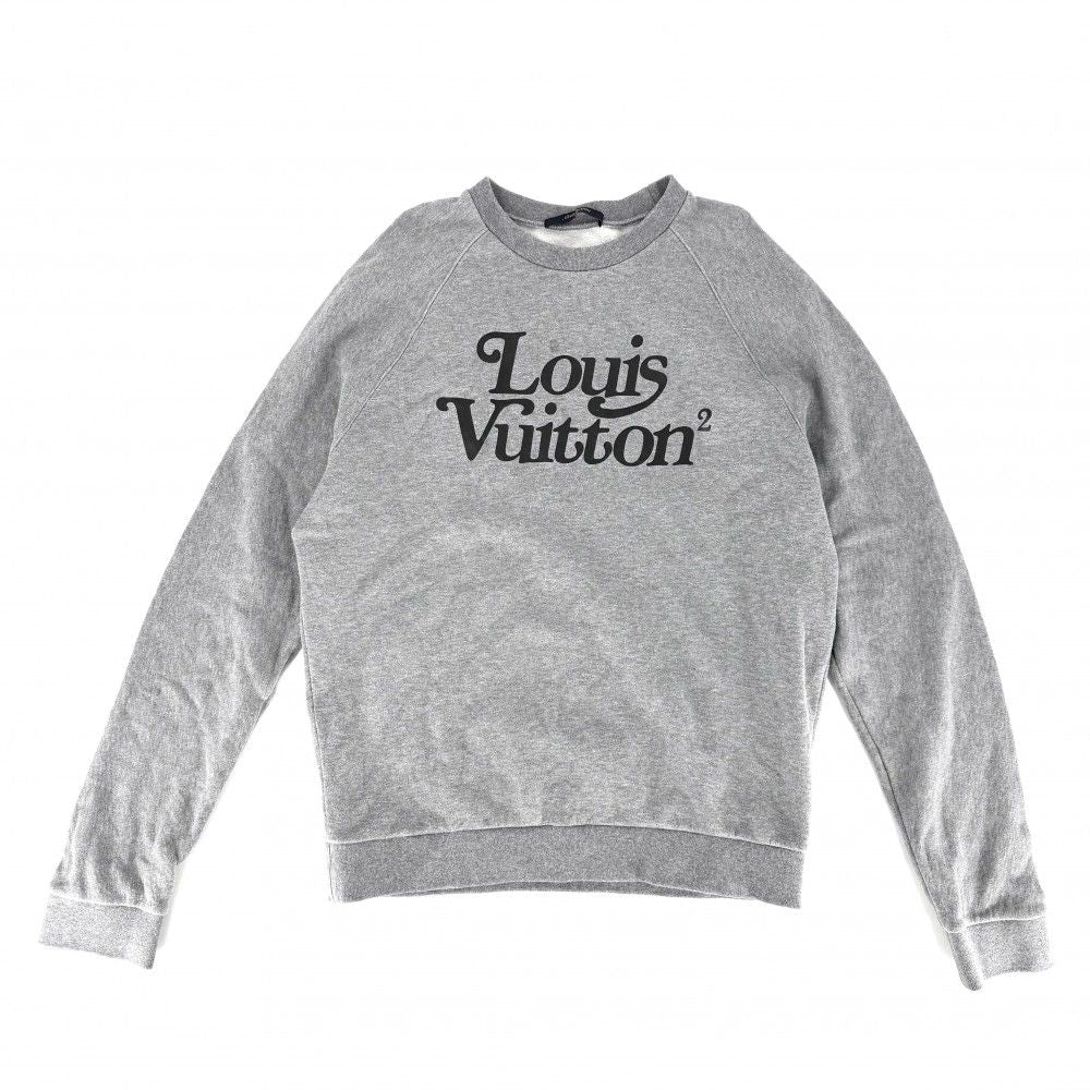Louis Vuitton Sweatshirt Collaboration Brushed Lining Top Crew Neck M Gray