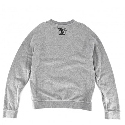 Louis Vuitton Sweatshirt Collaboration Brushed Lining Top Crew Neck M Gray — view 2
