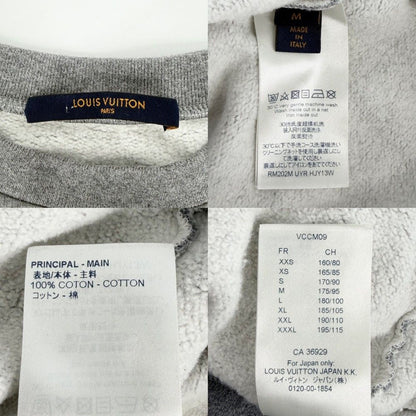 Louis Vuitton Sweatshirt Collaboration Brushed Lining Top Crew Neck M Gray — view 4
