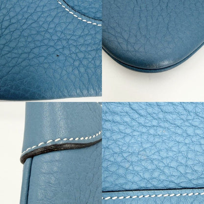Hermes Shoulder Bag Trim 35 Leather Blue Silver — view 6