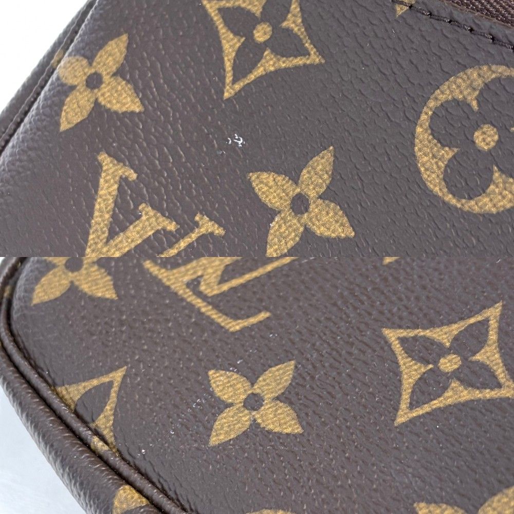 Louis Vuitton Handbag Mini Pochette Accessoires Monogram Canvas Brown Gold — view 7