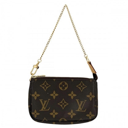 Louis Vuitton Handbag Mini Pochette Accessoires Monogram Canvas Brown Gold