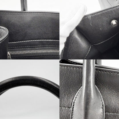 Saint Laurent Paris Tote Rive Gauche Handbag Leather Black Silver — view 7