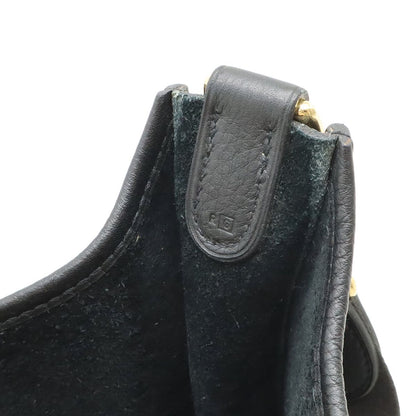Hermes Evelyne I 1 GM Shoulder Bag Taurillon Clemence Black Gold — view 6
