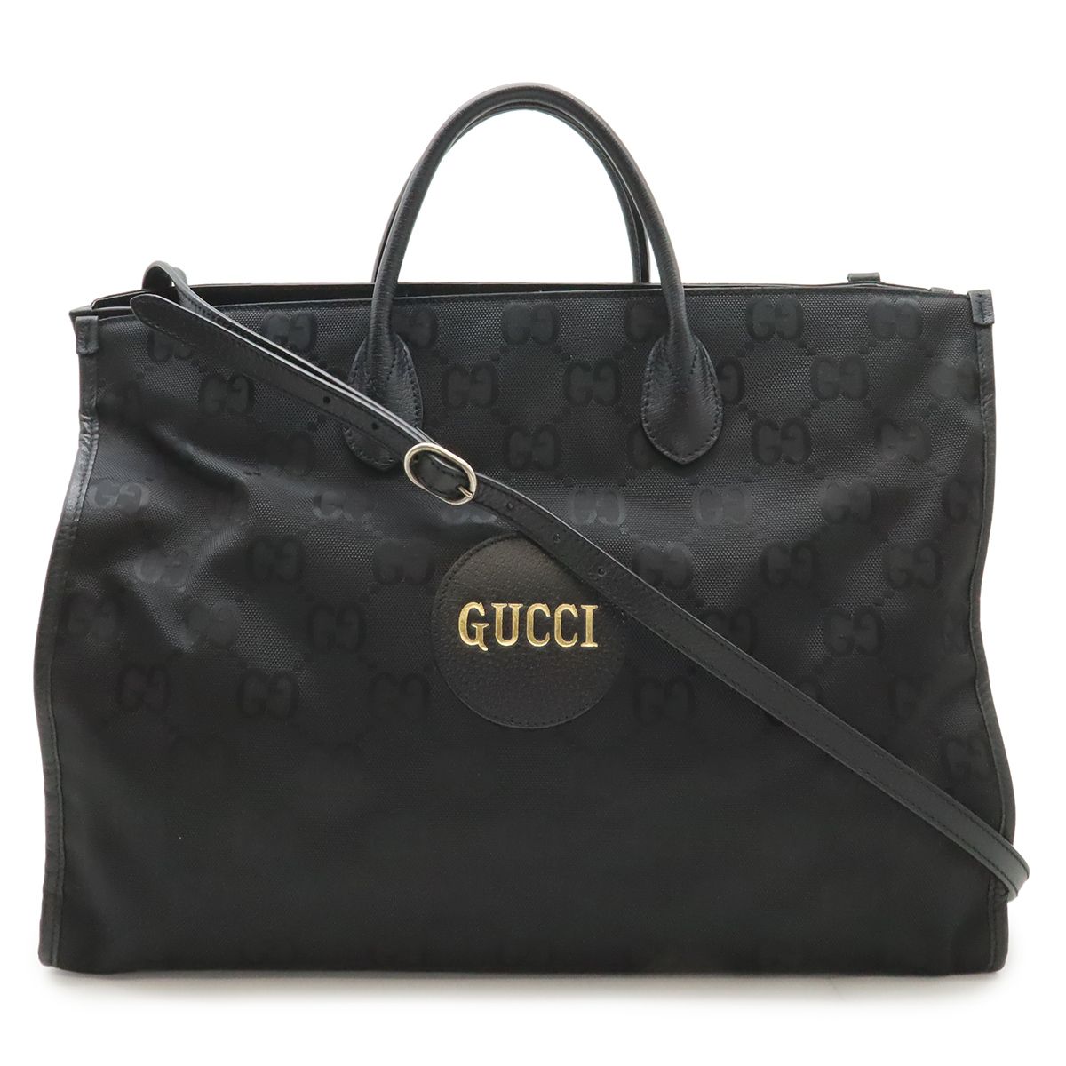 Gucci Off the Grid 2-Way Shoulder Bag Nylon Canvas Black