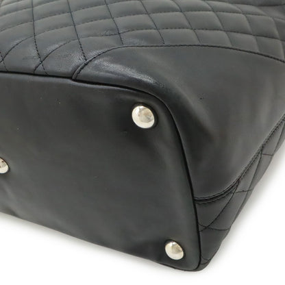 Chanel Cambon Line CC Logo Large Tote Shoulder Bag Soft Calf Black White Silver — view 3