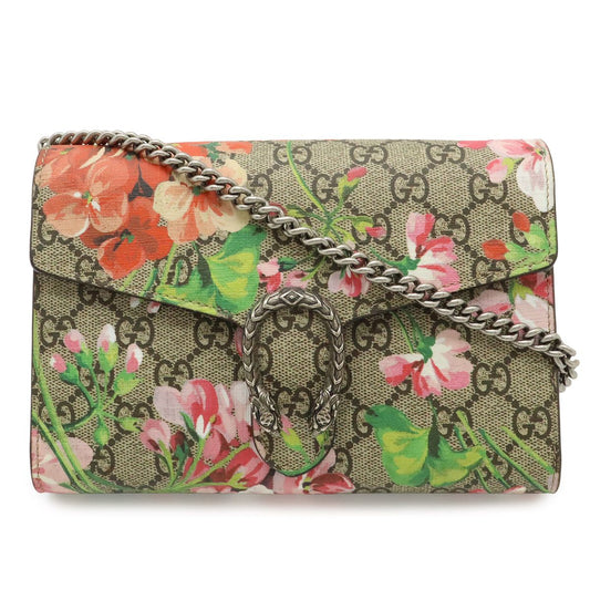 Gucci Dionysus GG Blue Musu Chain Wallet Shoulder Bag Pochette 2-Way Clutch