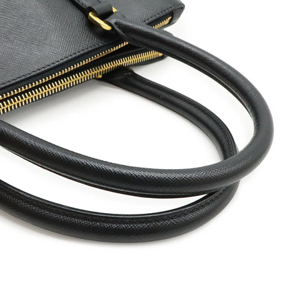 Prada Galleria Triangle Shoulder Bag Crossbody 2-Way Saffiano Leather Nero — view 4