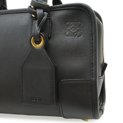 Loewe Amazona 23 Anagram Mini Boston 2-Way Shoulder Bag Leather Black Gold — view 9
