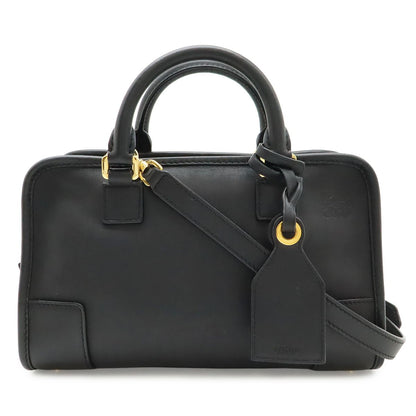Loewe Amazona 23 Anagram Mini Boston 2-Way Shoulder Bag Leather Black Gold