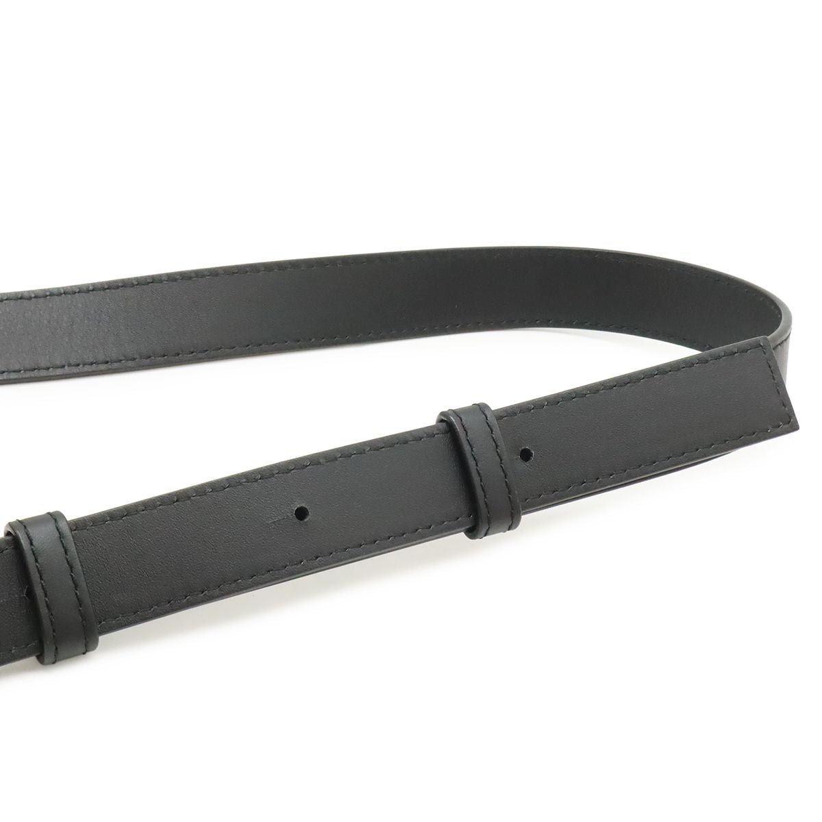 Loewe Anagram Vertical T Pocket Belt Bag Soft Gray Necklace Leather Black Silver — view 6