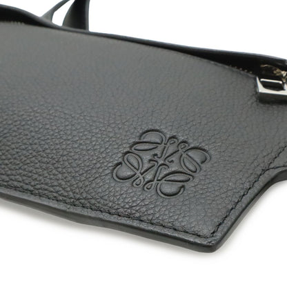 Loewe Anagram Vertical T Pocket Belt Bag Soft Gray Necklace Leather Black Silver — view 3