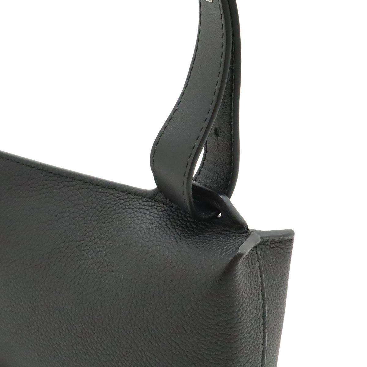 Loewe Anagram Vertical T Pocket Belt Bag Soft Gray Necklace Leather Black Silver — view 5