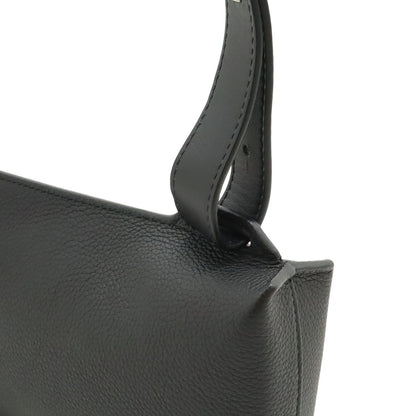 Loewe Anagram Vertical T Pocket Belt Bag Soft Gray Necklace Leather Black Silver — view 5